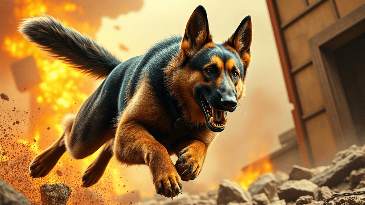 Loyalty Unleashed The Tale of Max, the Heroic German Shepherd