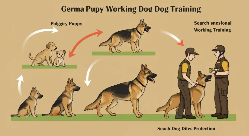 German Shepherd Puppy Working Dog Training