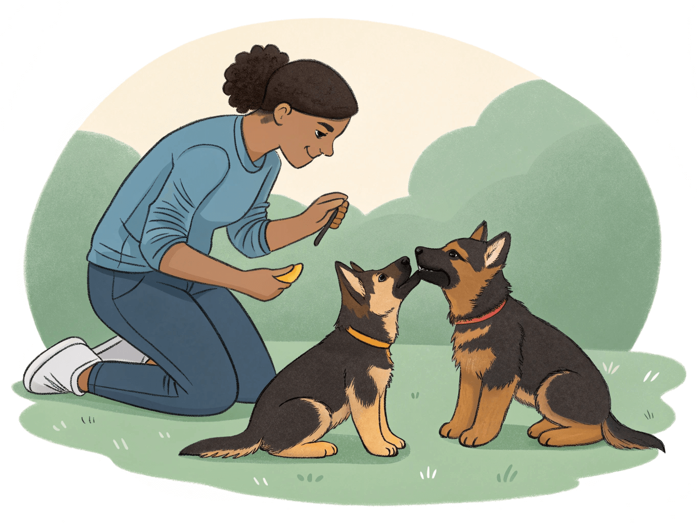 German Shepherd Puppy Biting