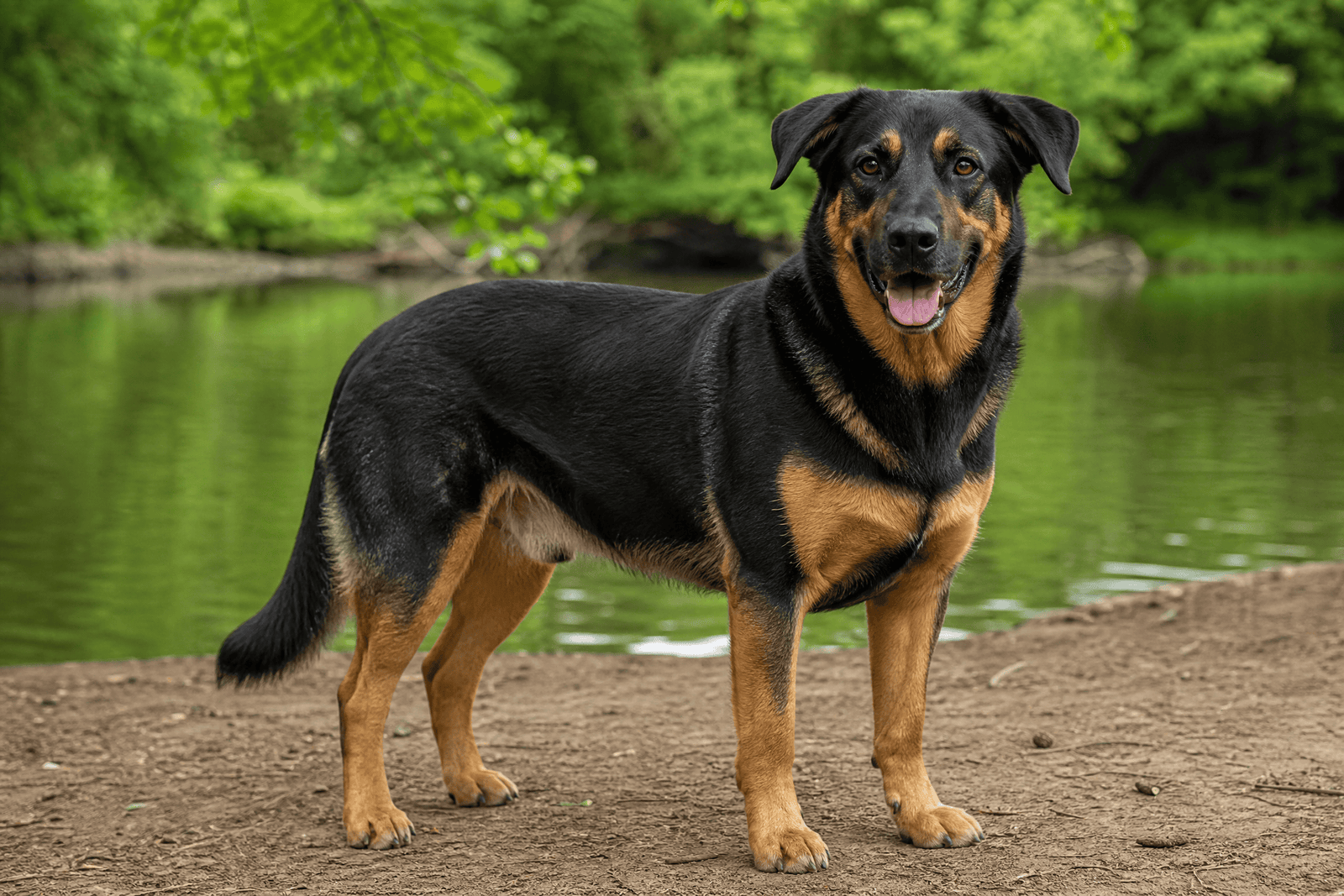 The German Shepherd Rottweiler Mix: Your Complete Guide to Raising a Loyal, Protective Companion 1 German Shepherd Rottweiler mix standing calmly outdoors