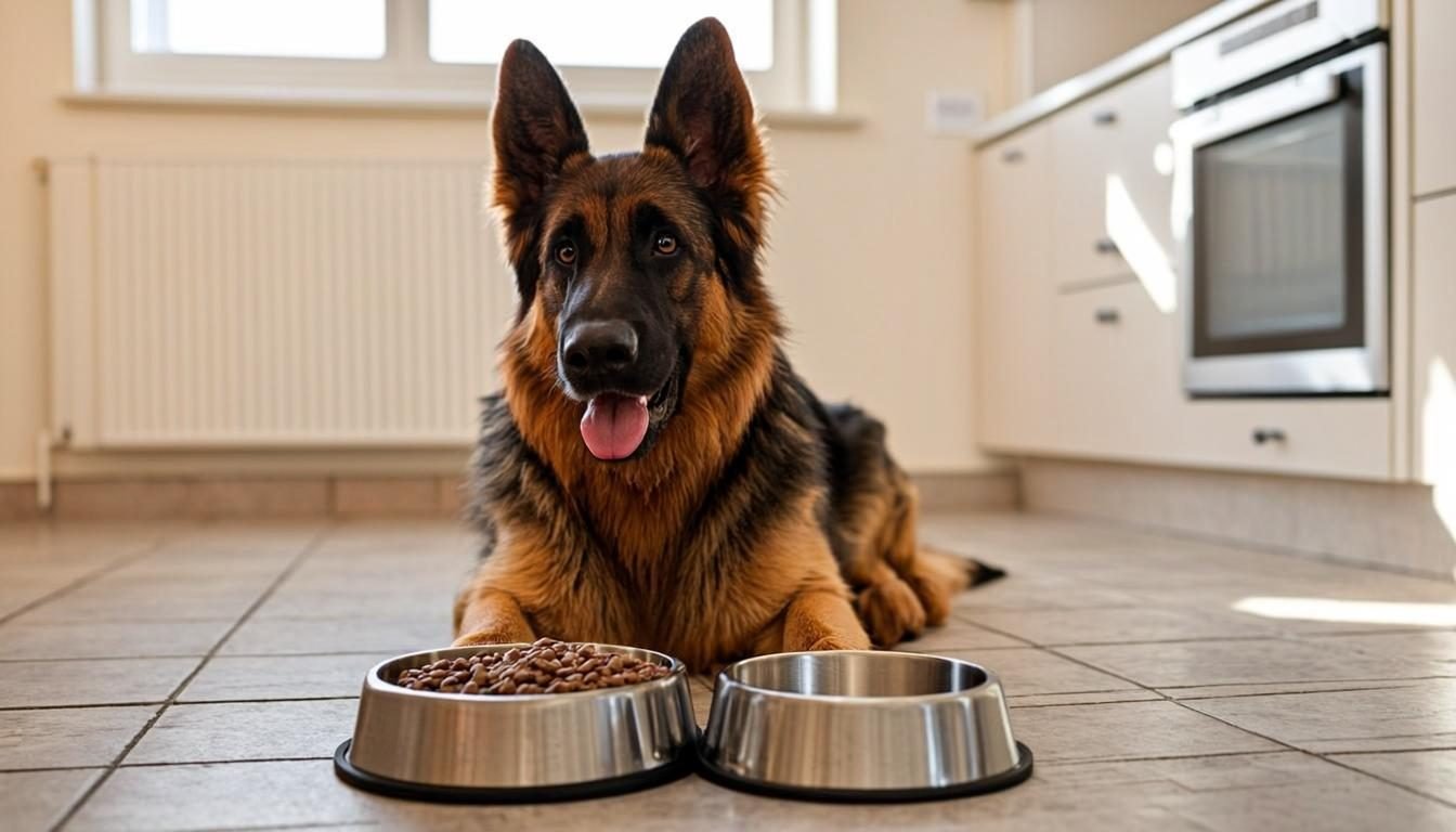 german shepherd puppy nutrition - adolescent German Shepherd transitioning from puppy food to adult food