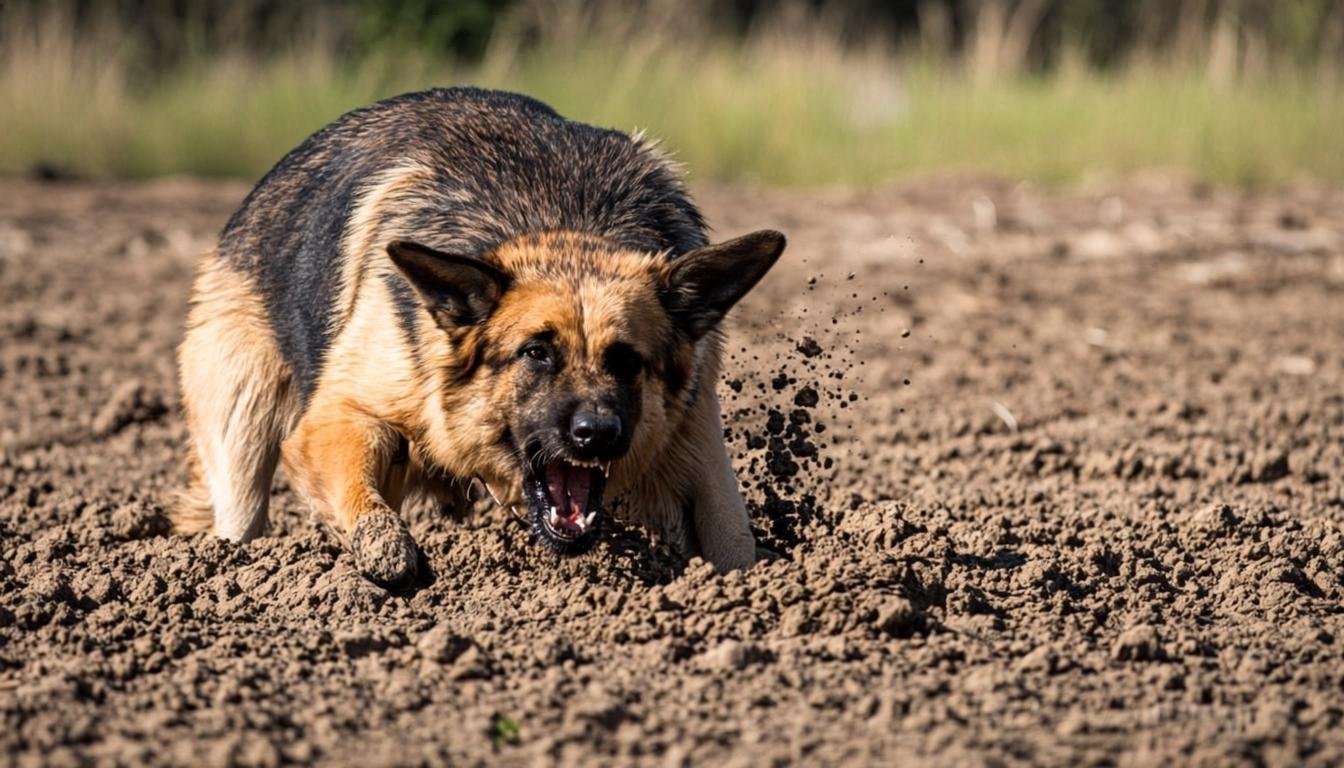 German Shepherd Digging: 7 Proven Fixes That Work 1 german shepherd digging holes near a garden bed
