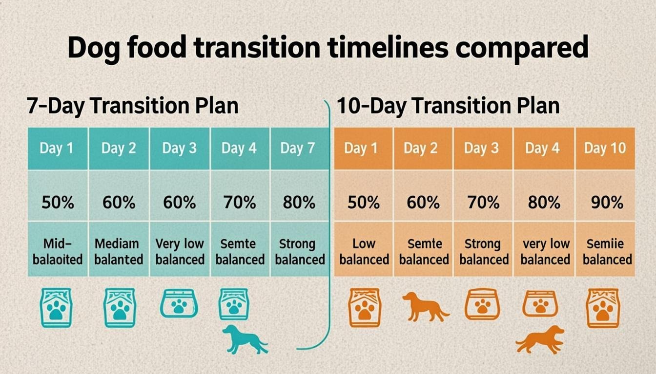 Dog Food Transition: 7 Proven Steps for German Shepherds 1 dog food transition schedule with two bags and a scale