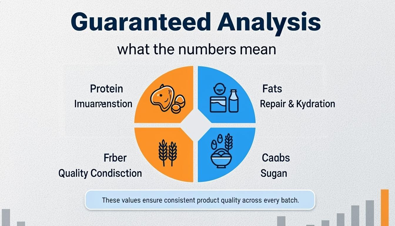 How to Read a Dog Food Label: 9 Smart Vet-Backed Steps 2 dog food label guaranteed analysis being read by an owner