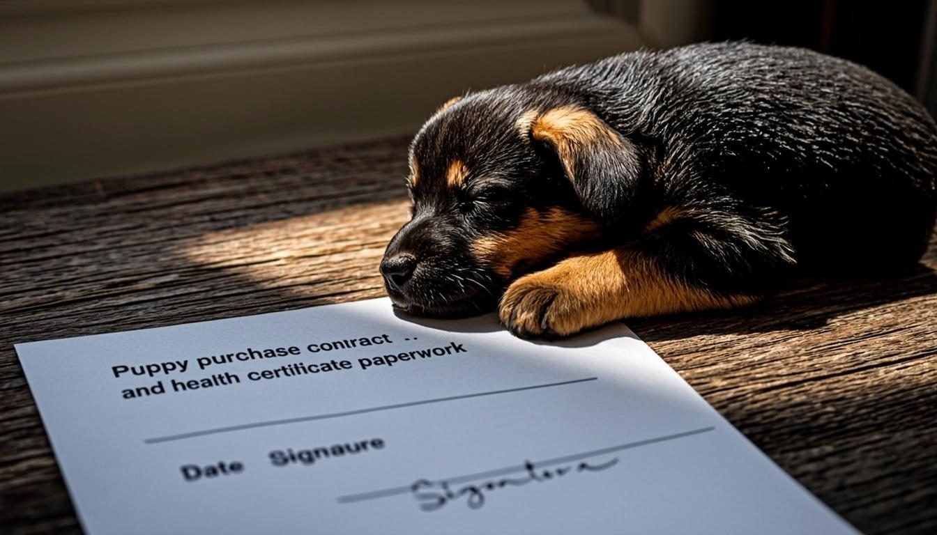 German Shepherd breeders - purchase contract and health paperwork