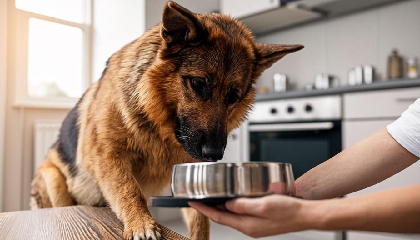 German Shepherd Lifespan: 9 Science-Backed Strategies to Help Your Dog Live Longer and Healthier 2 German Shepherd Lifespan - balanced nutrition portions measured for an adult German Shepherd